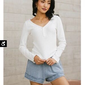 Like New white cropped long sleeve from Bohme size M